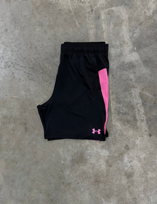 Under Armour Junior Tech Vent Jacquard Short - Pink Frenzy from DripModa