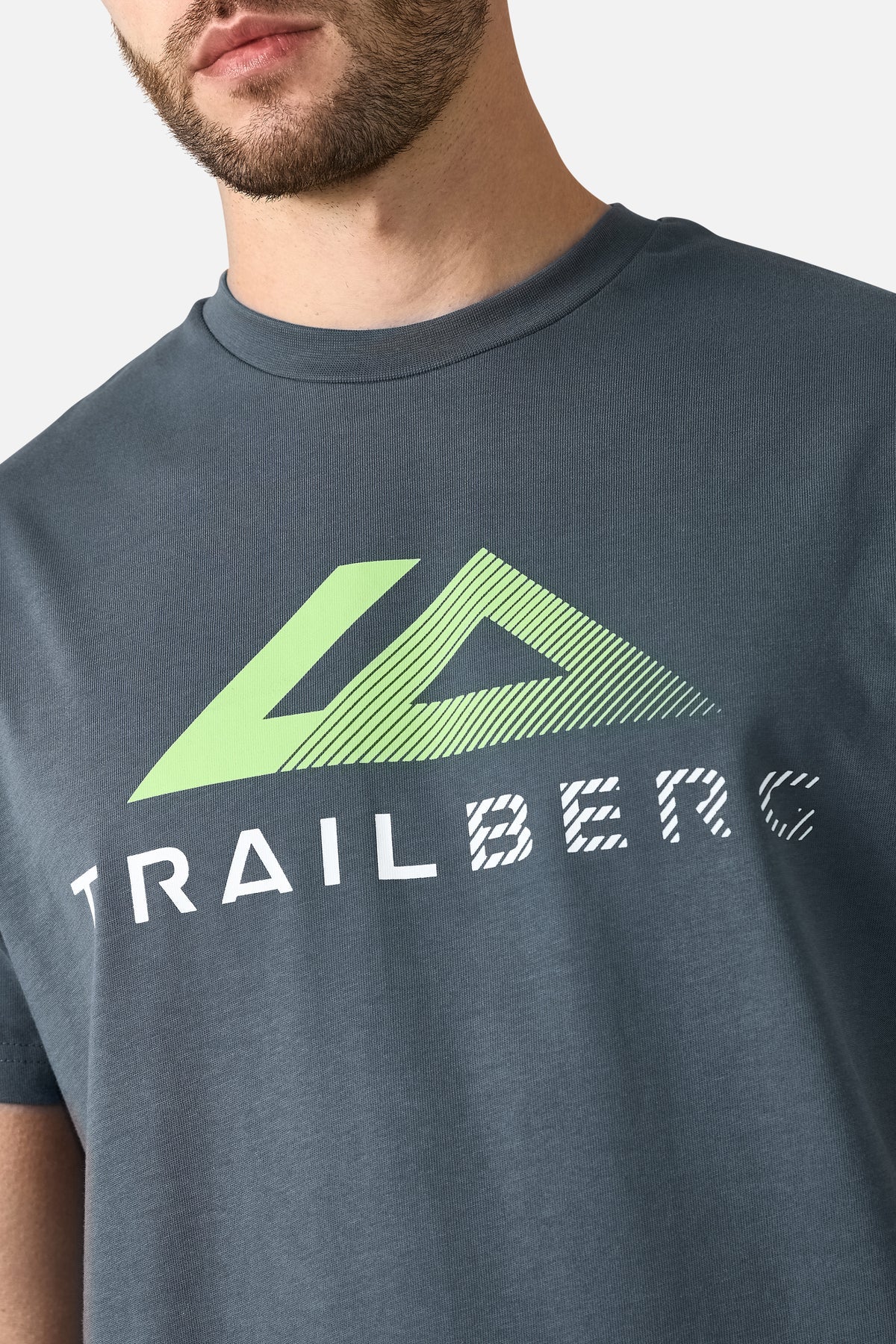Trailberg Fraction Cotton T Shirt - Storm Grey from DripModa