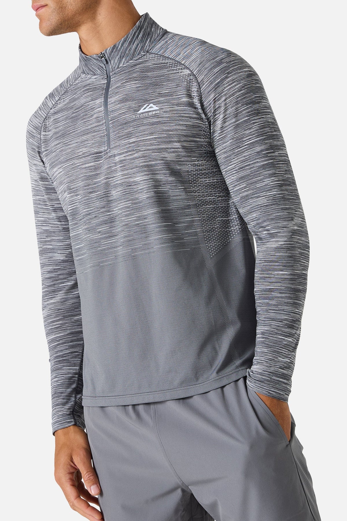 Trailberg Arc Grey Seamless 3 Piece Set - Quarter Zip / T Shirt / Short