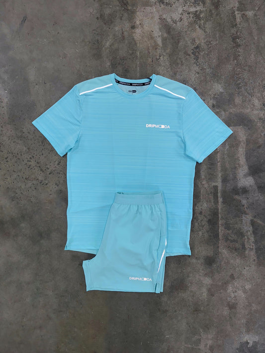 Dripmoda Panel Turquoise Set - T Shirt / Short