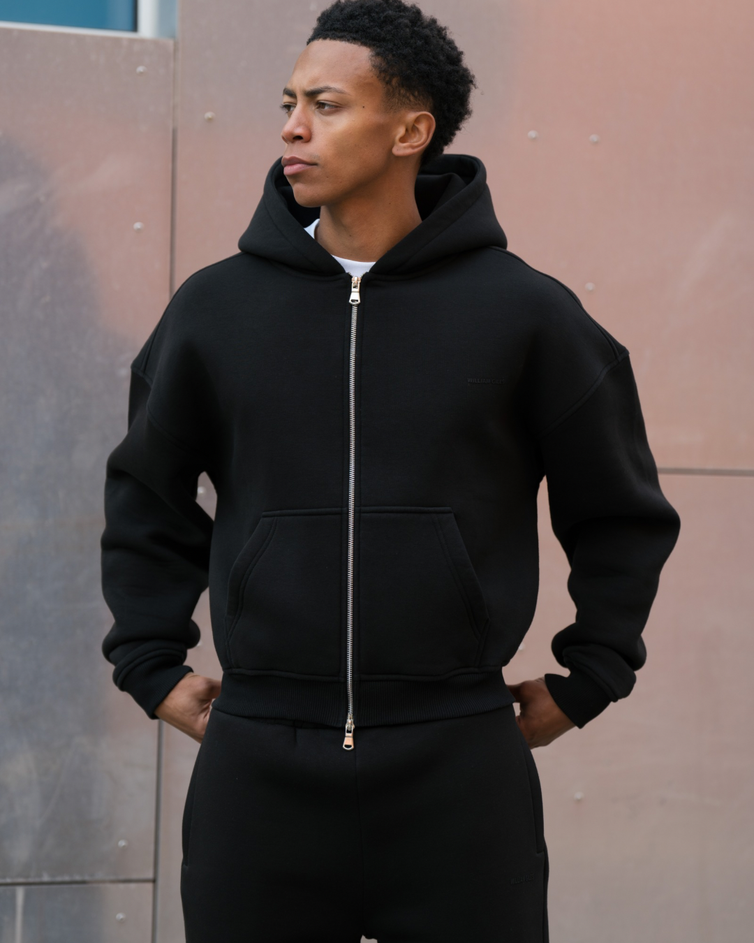 William Giles Black Zip Tracksuit - Zip Hoodie / Jogger from DripModa