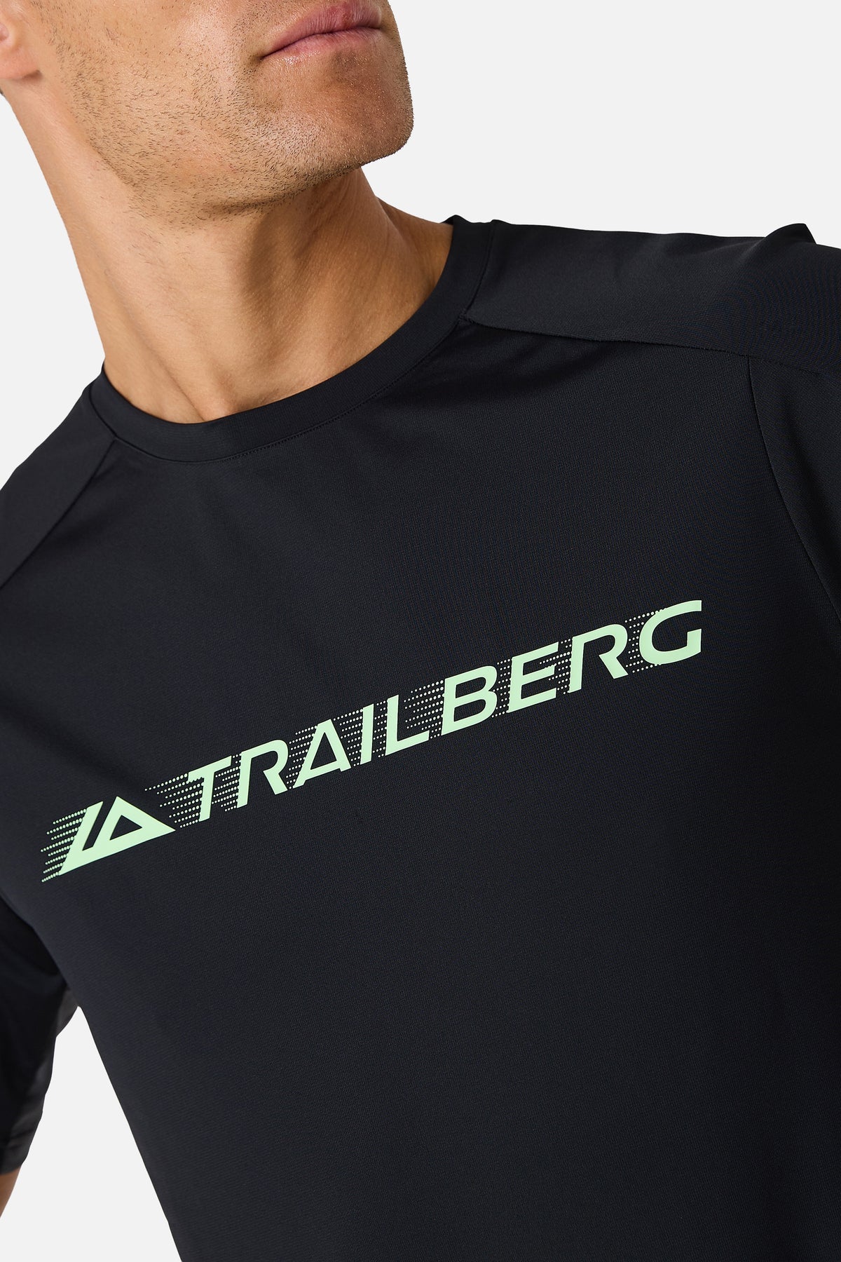 Trailberg Pulsewave T Shirt - Black /Inkwell Shadow / Mint Green from DripModa