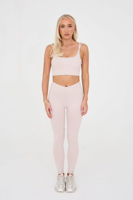 MDA Core Wrap Waist Leggings - Bone