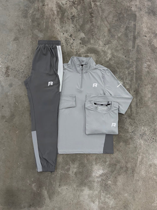 Reprimo Vortex Mist Grey 3 Piece Set - Quarter Zip / T Shirt / Pant