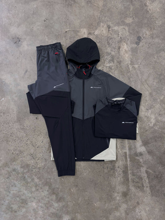 Monterrain Vault Woven Black / Fossil 3 Piece Set - Jacket / T Shirt / Pant