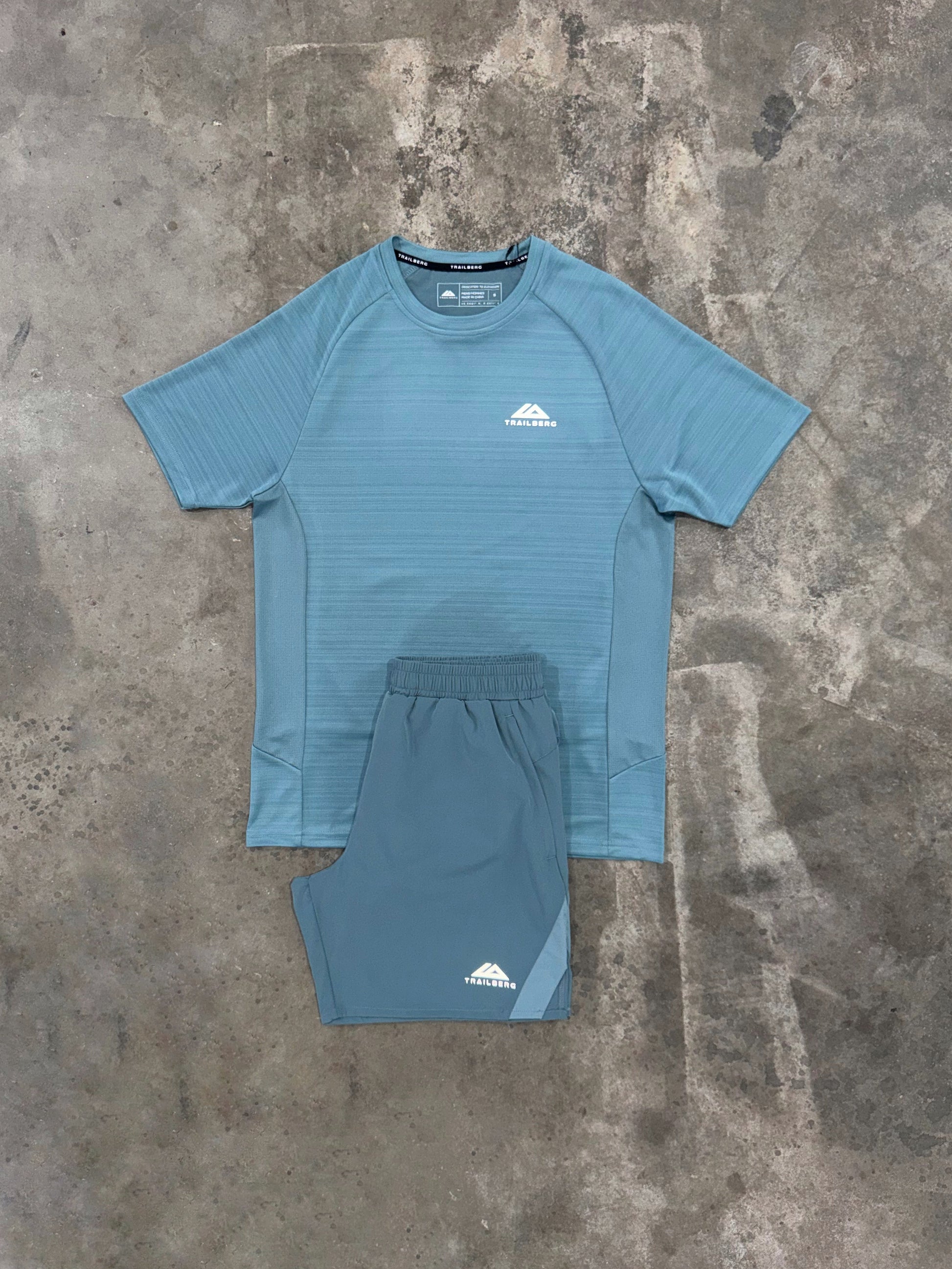 Trailberg SS26 Cloud Frosted Denim Set - T Shirt / Short from DripModa
