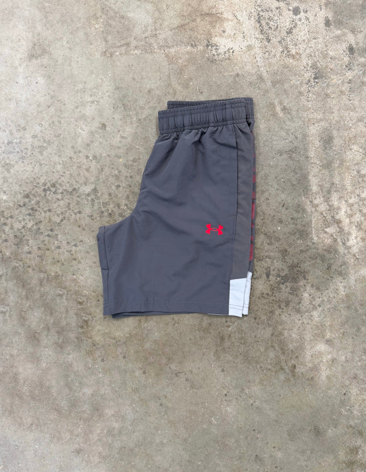 Under Armour Junior Tech Utility Short - Castlerock / Red