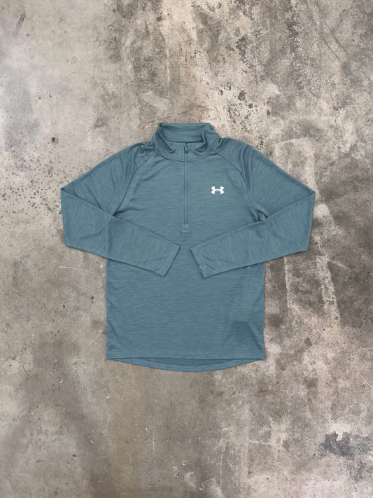 Under Armour Textured Quarter Zip - Jasper Blue