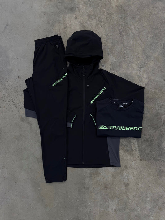 Trailberg Pulsewave Black 3 Piece Set - Jacket / T Shirt / Pant