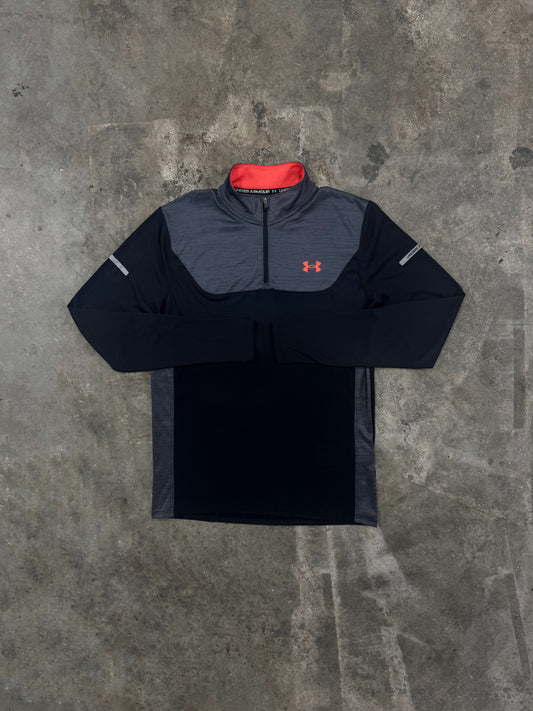 Under Armour Tech Utility Quarter Zip - Black / Red