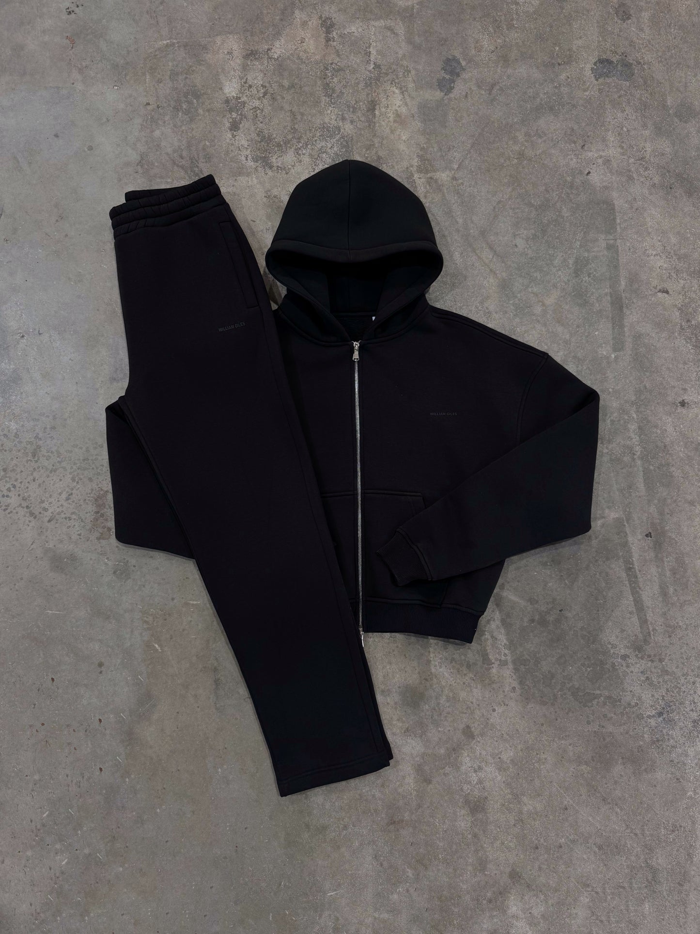 William Giles Black Zip Tracksuit - Zip Hoodie / Jogger from DripModa