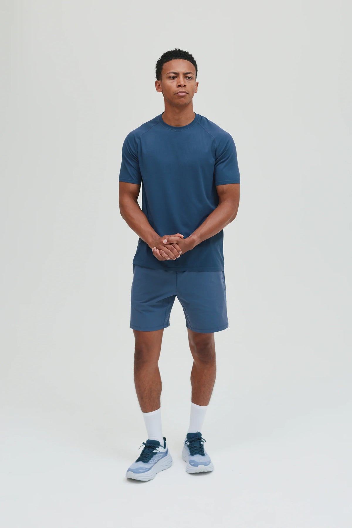 Condition Core Seamless Steel Blue Set - T Shirt / Short