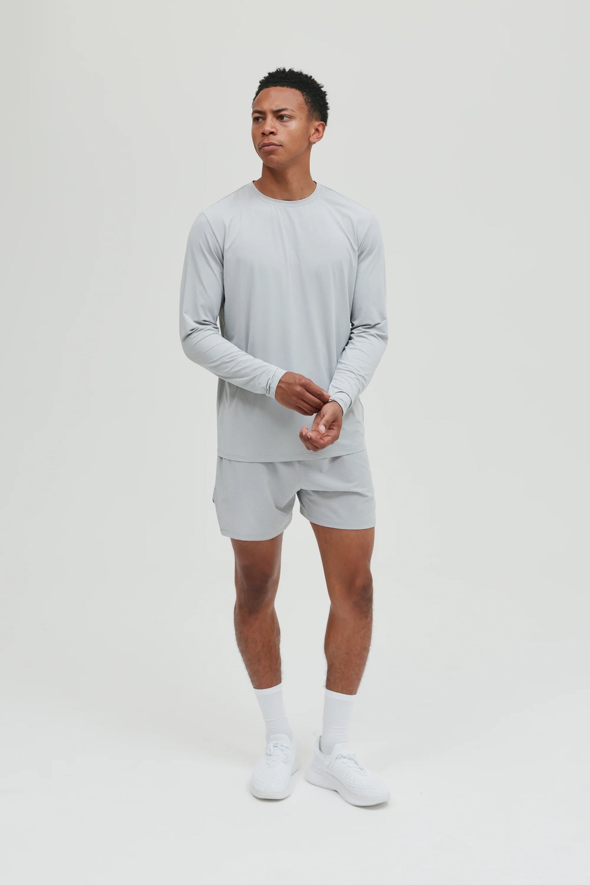 Condition Light Grey Aero Long Sleeve Set - T Shirt / Short