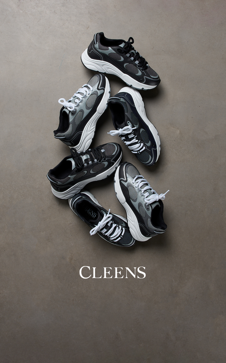 Cleens Pulse Runners - Everyday Premium Trainers. Available in grey, Navy, Black.