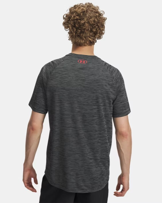 Under Armour Textured Black & Red Set - T Shirt / Short