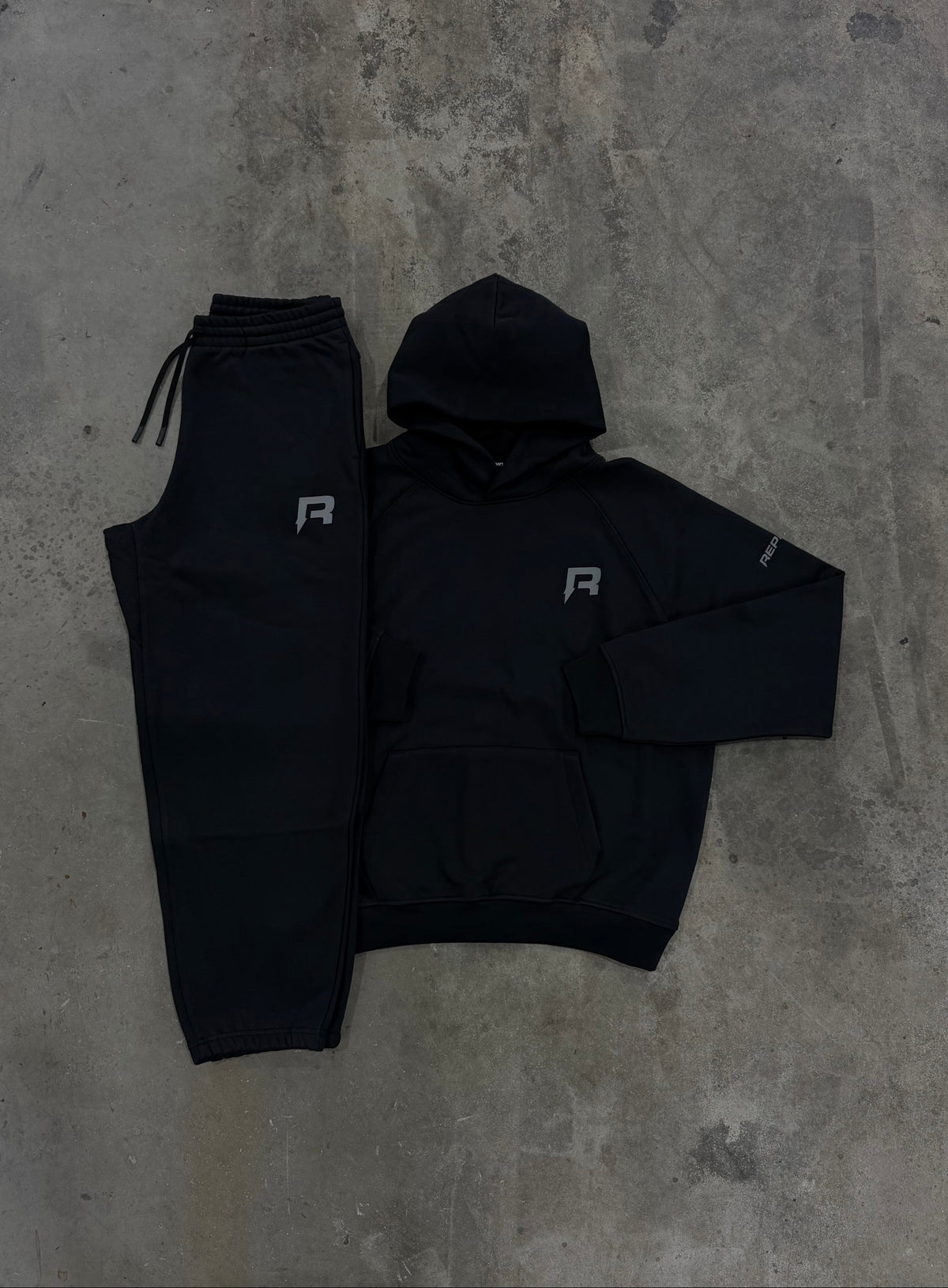 Reprimo Collective Black Tracksuit - Hoodie / Pant