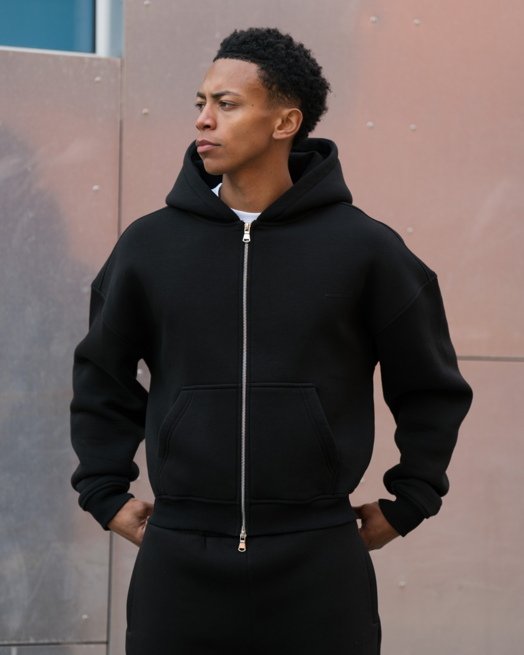 William Giles Zip Hoodie - Black from DripModa