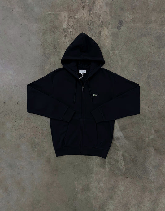 Lacoste Fleece Zipped Hoodie - Black
