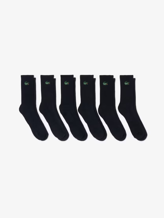 Lacoste 6 Pack Sport Socks - Black
