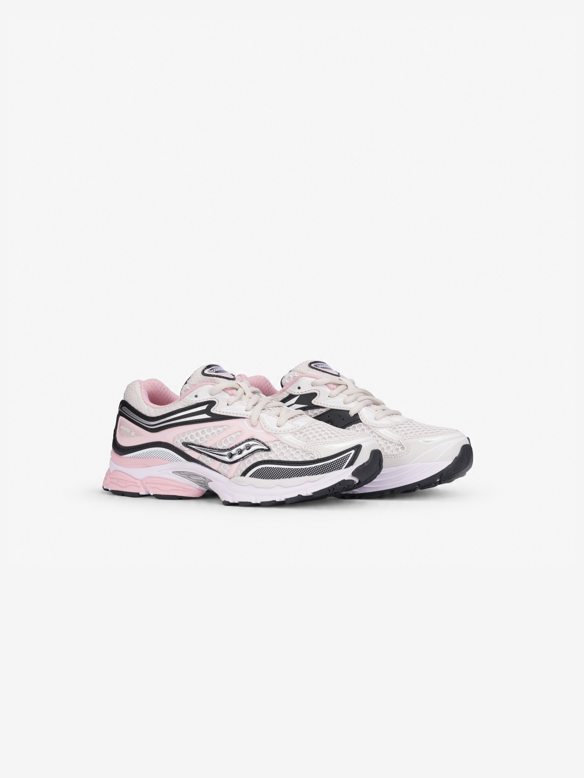 Saucony Junior Omni 9 Trainer - Ivory / Pink