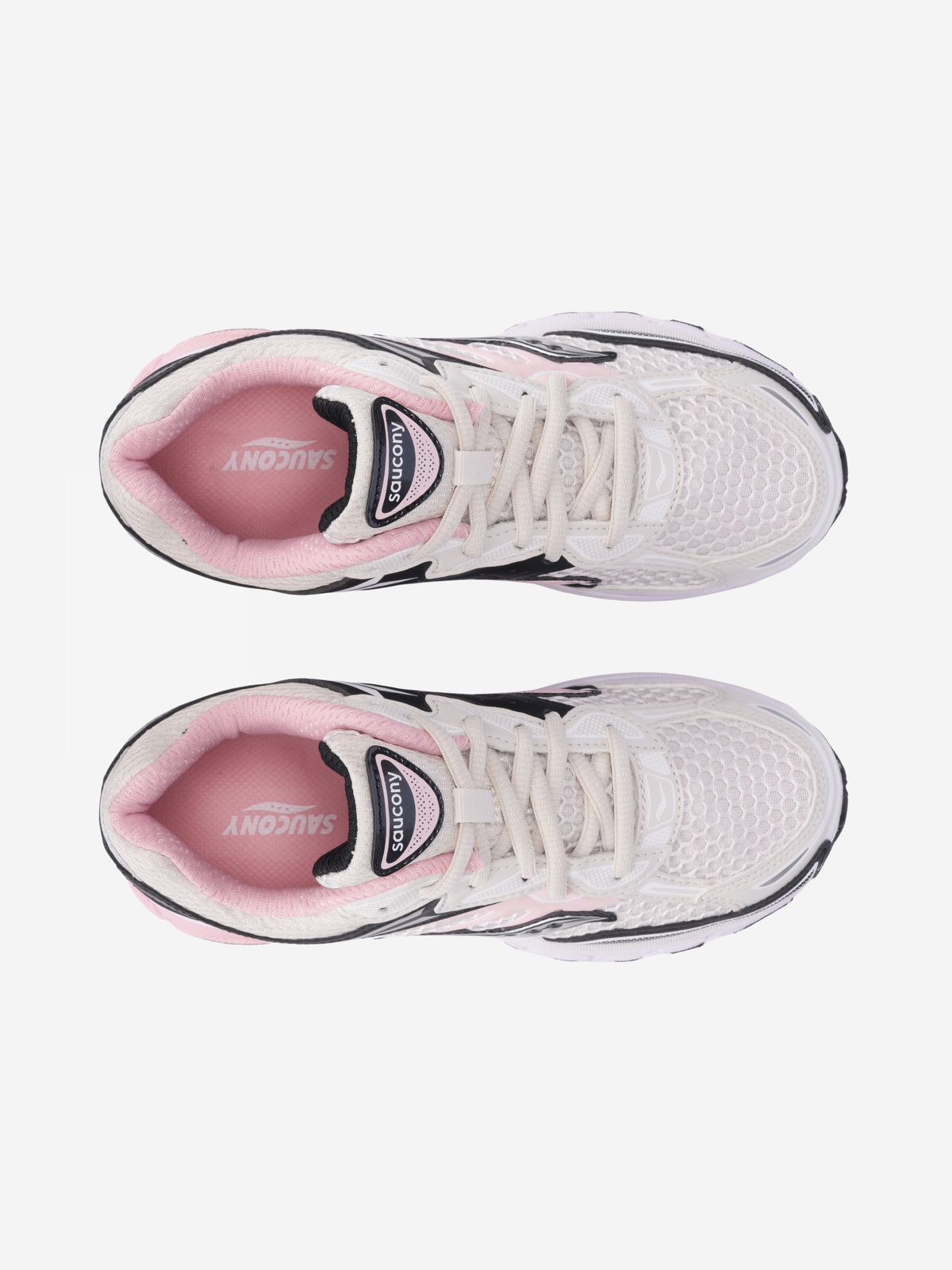 Saucony Junior Omni 9 Trainer - Ivory / Pink