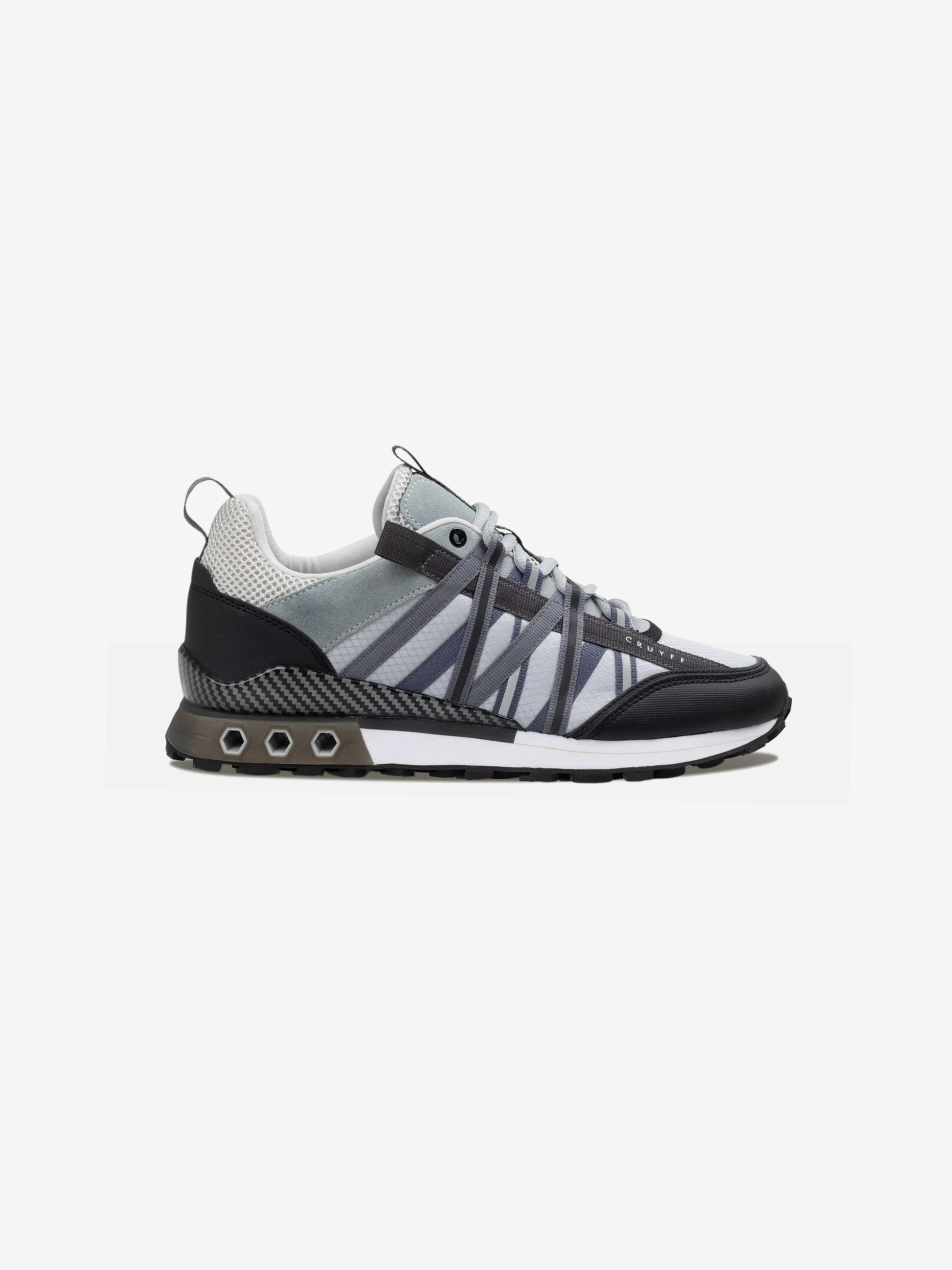 Cruyff Fearia Hex Tech  Trainers - Light Grey / Blue from DripModa
