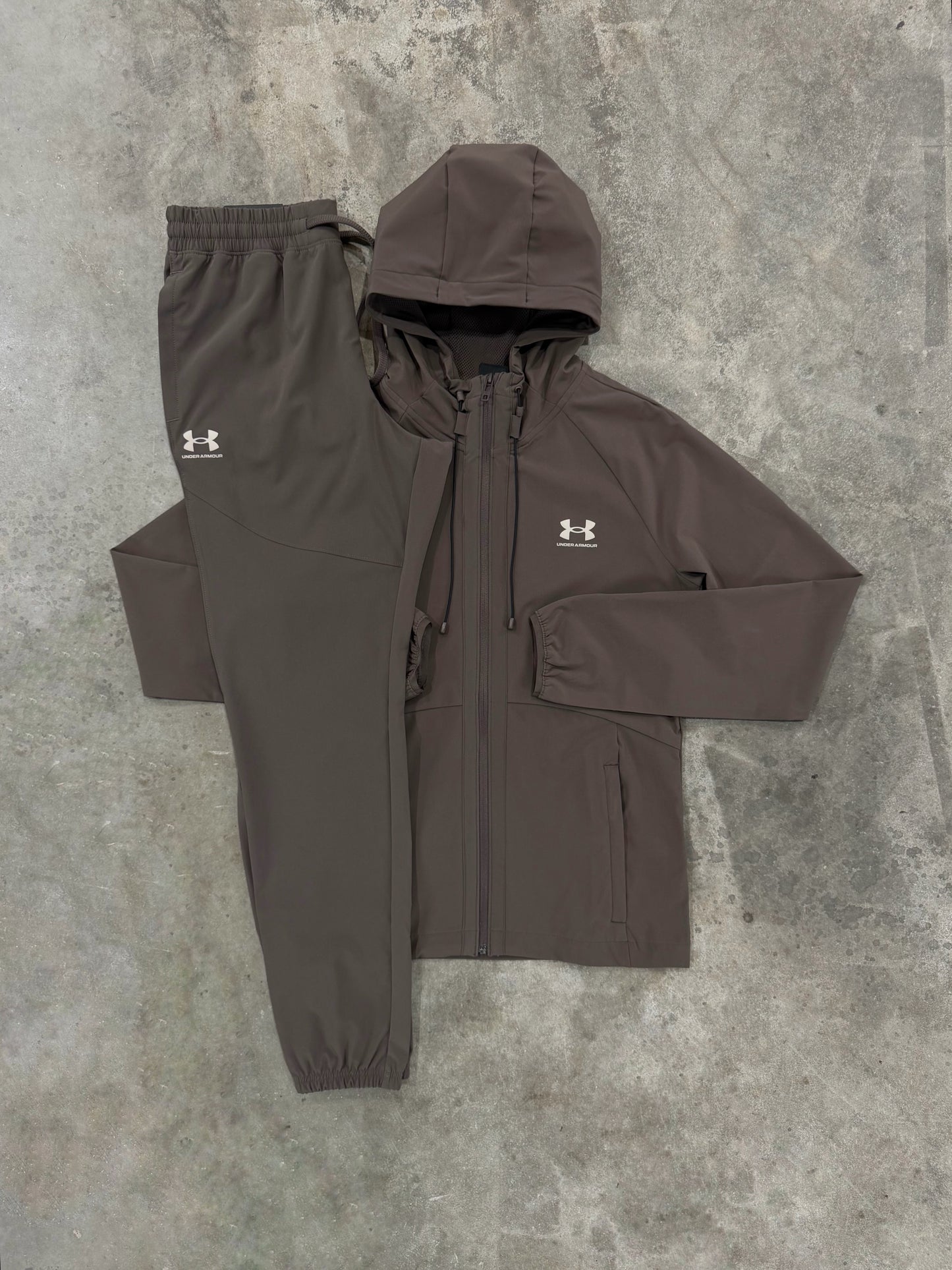 Under Armour Vibe Woven Peppercorn Tracksuit - Jacket / Pant