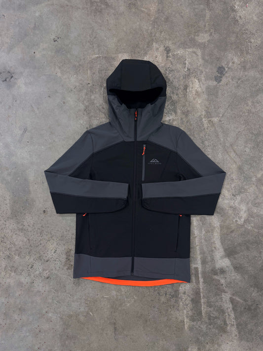 Trailberg Caldera Grid Fleece Jacket - Black / Volcano