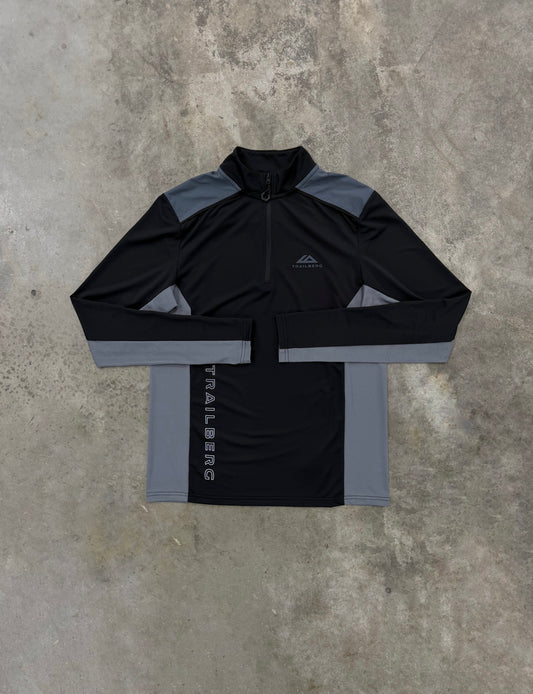 Trailberg Triathlon Ultra Quarter Zip - Black / Graphite Grey