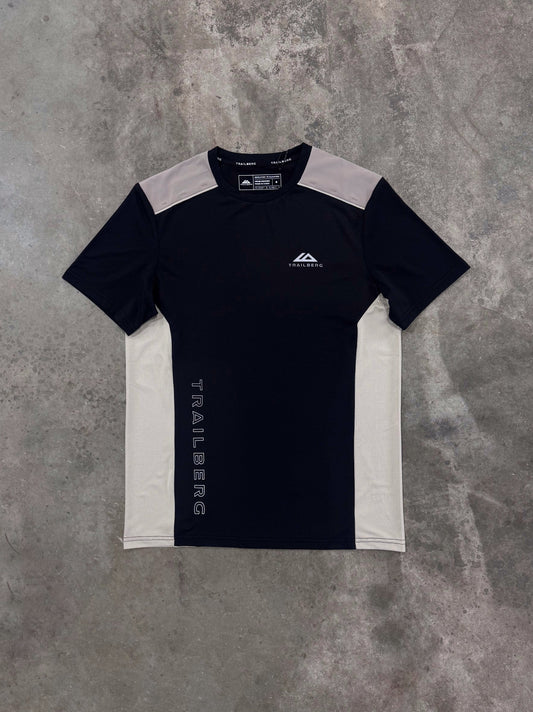 Trailberg AW25 Triathlon T Shirt - Black / Taupe