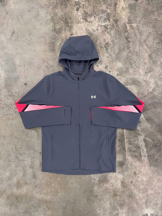 Under Armour Velociti Storm Jacket - Charcoal / Crimson