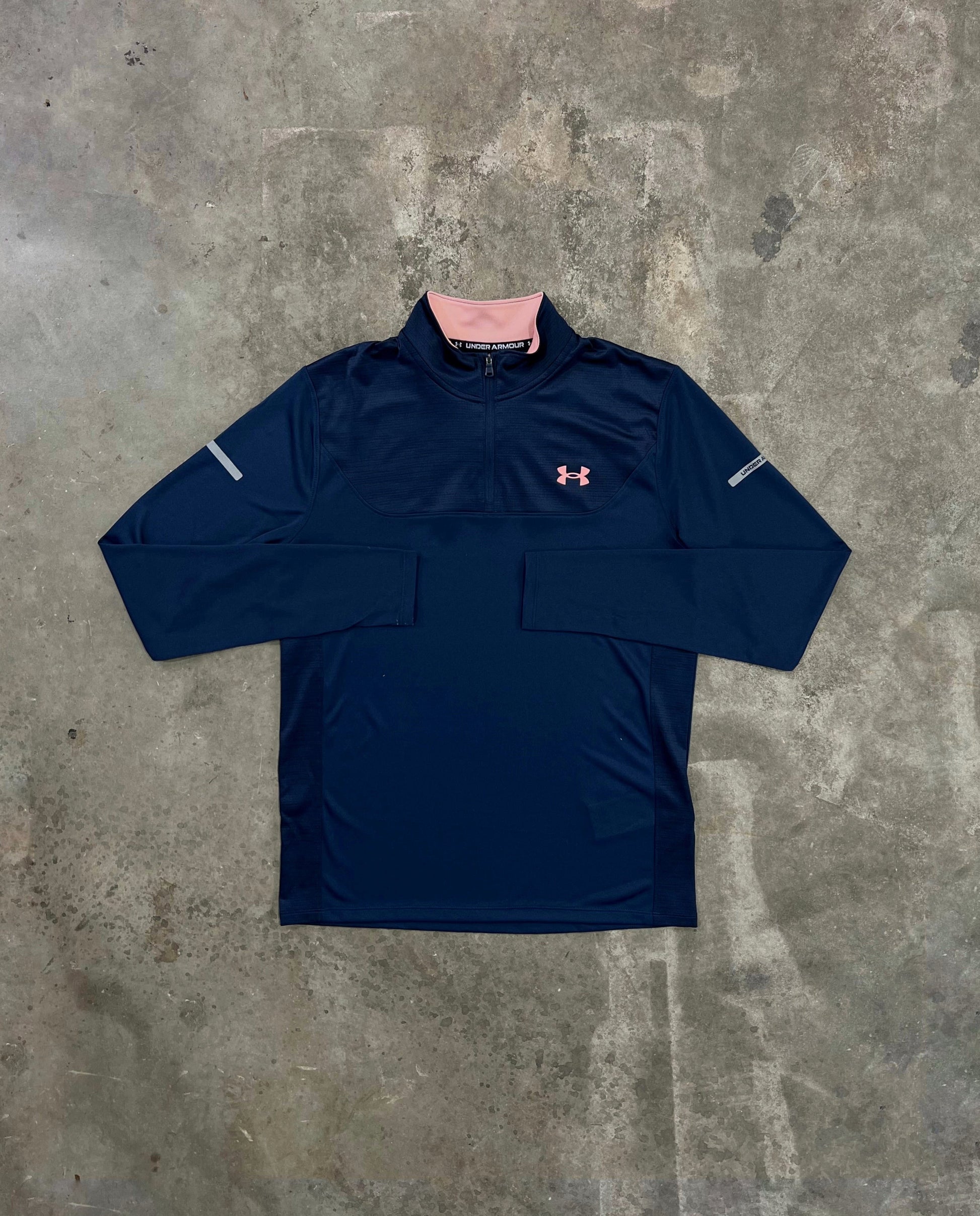 Under Armour Tech Utility Quarter Zip - Navy / Pink from DripModa