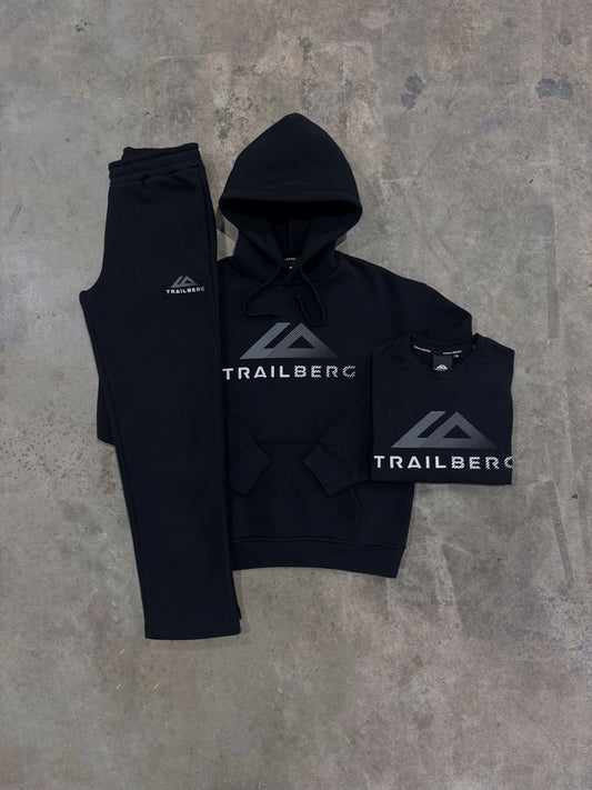 Trailberg Fraction Black 3 Piece Set - Hoodie / T Shirt - Jogger