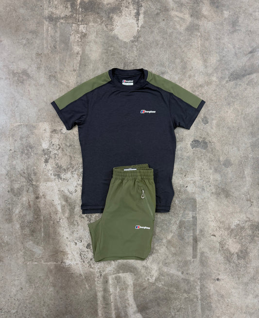 Berghaus Farndale Khaki Set - T Shirt / Short