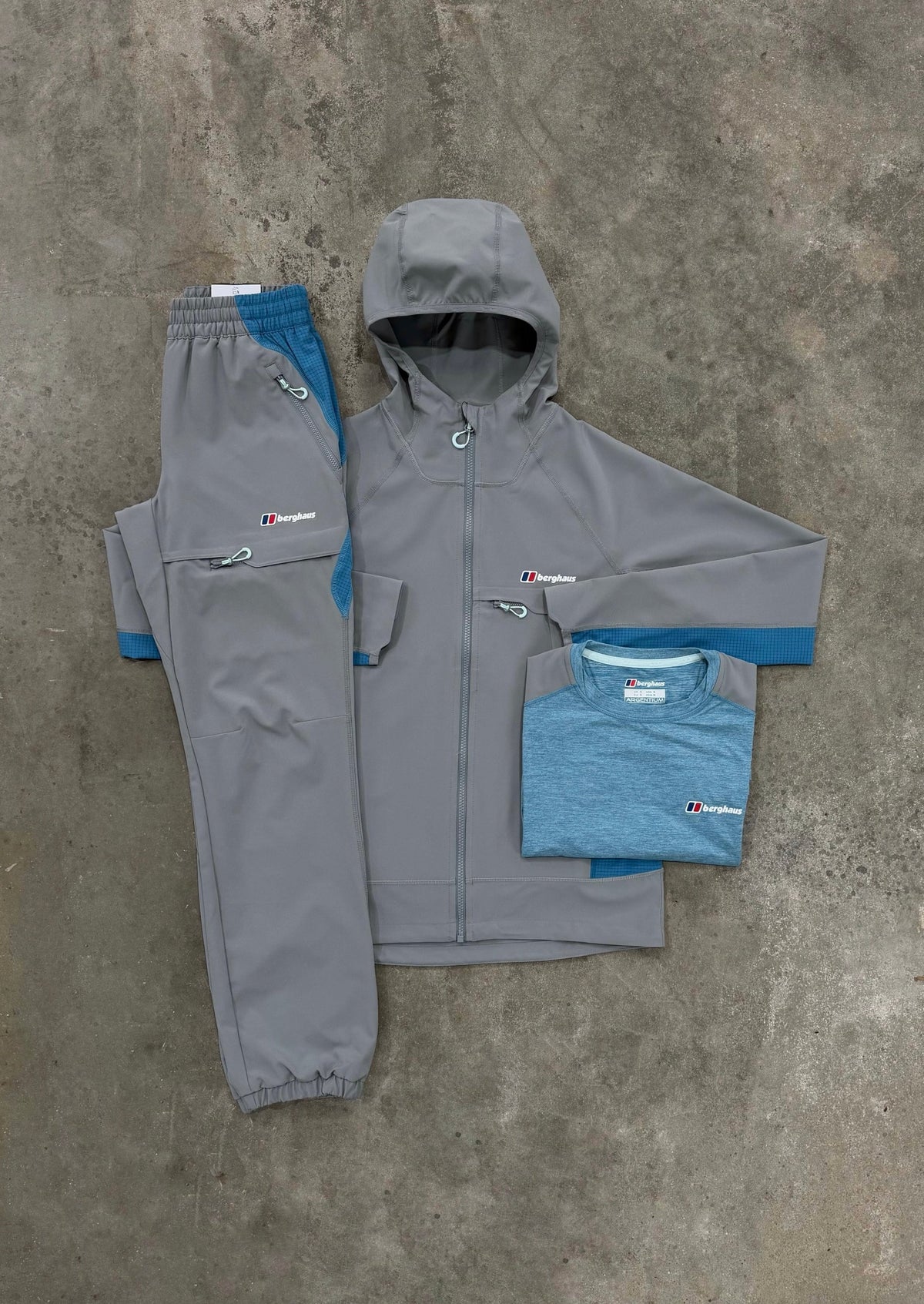 Berghaus Wavertree Grey Polar 3 Piece Set - Jacket / T Shirt / Pant