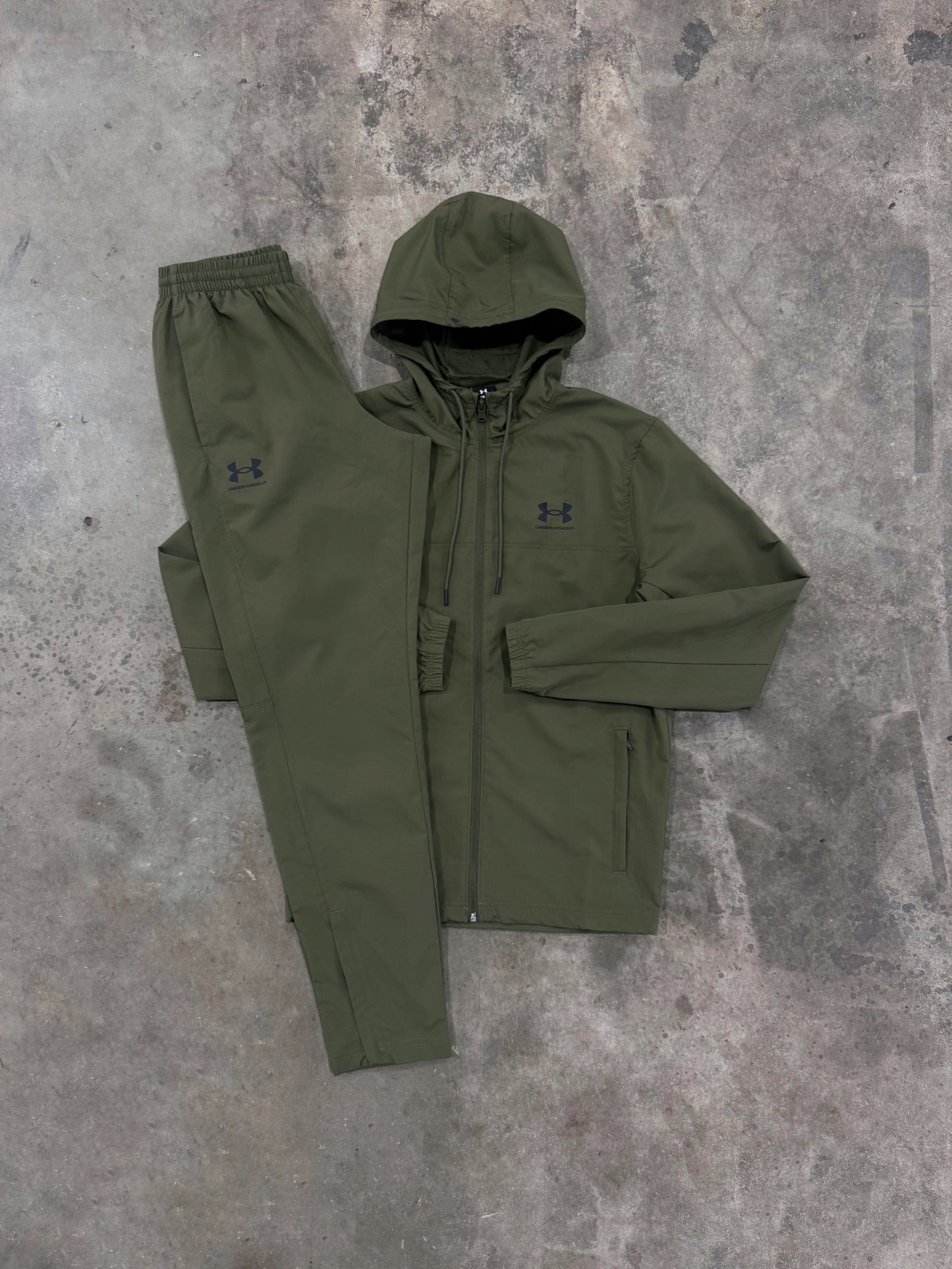 Under Armour Khaki Rival Woven Tracksuit - Jacket / Pant