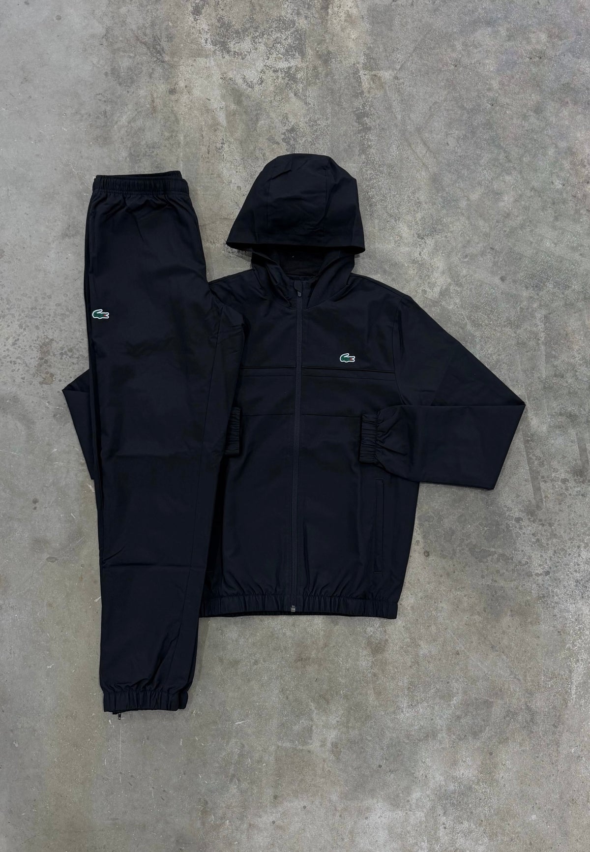 Lacoste Diamond Taffeta Tracksuit - Black