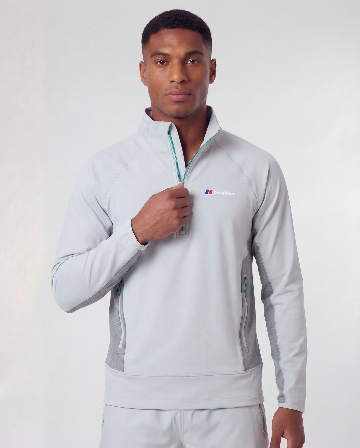 Berghaus Wavertree Light Grey Set - Quarter Zip / Short