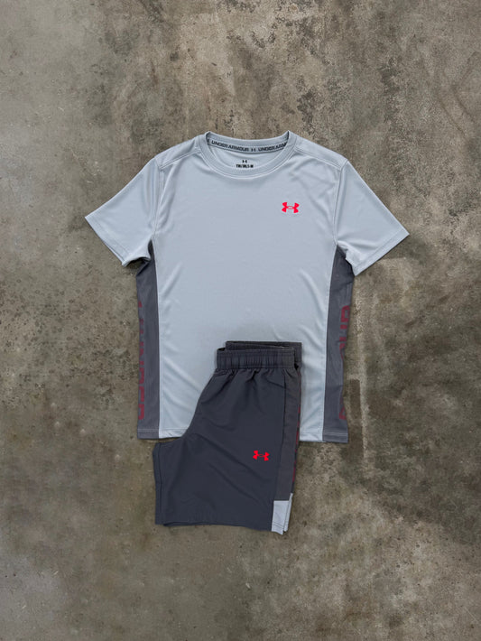 Under Armour Junior Utility Castlerock Set - T Shirt / Short