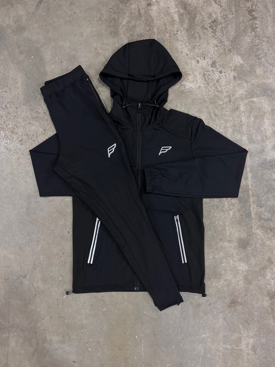 Frequency Stretch Tracksuit - Black – DripModaUk