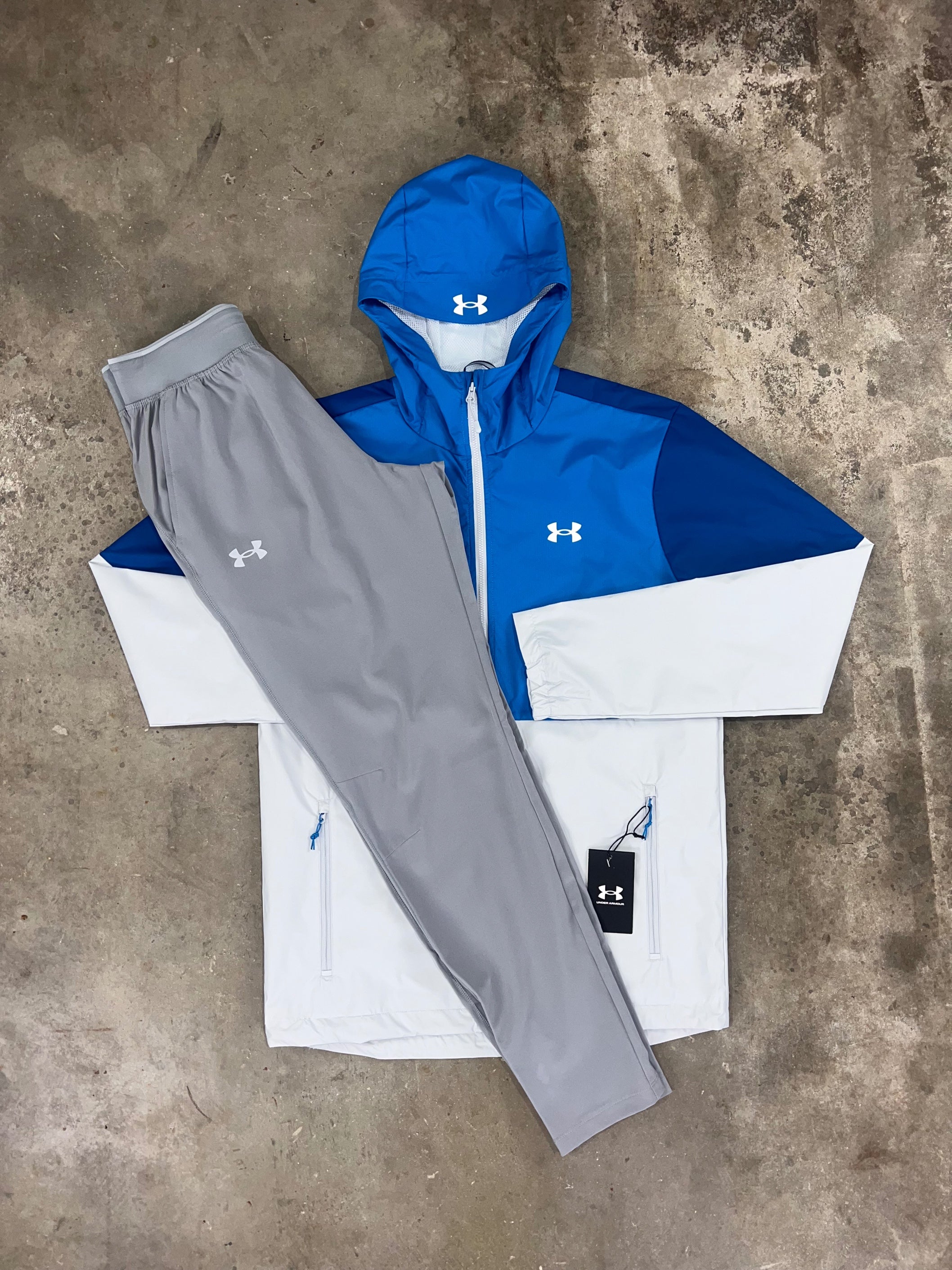 Under Armour Block Tracksuit - Blue / White – DripModaUk