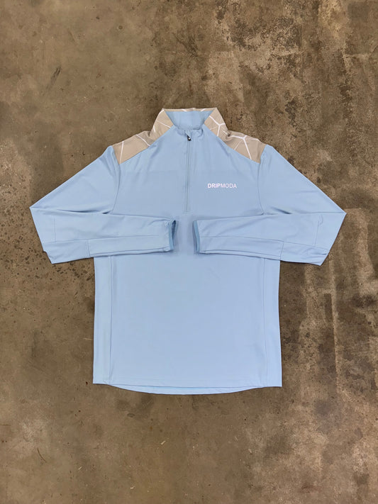 DripModa Precision Quarter Zip - Sky Blue