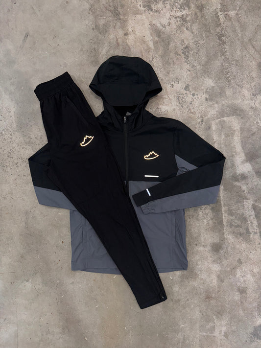 Dev - Adapt To Black / Grey Impact Tracksuit - Windbreaker / Pant