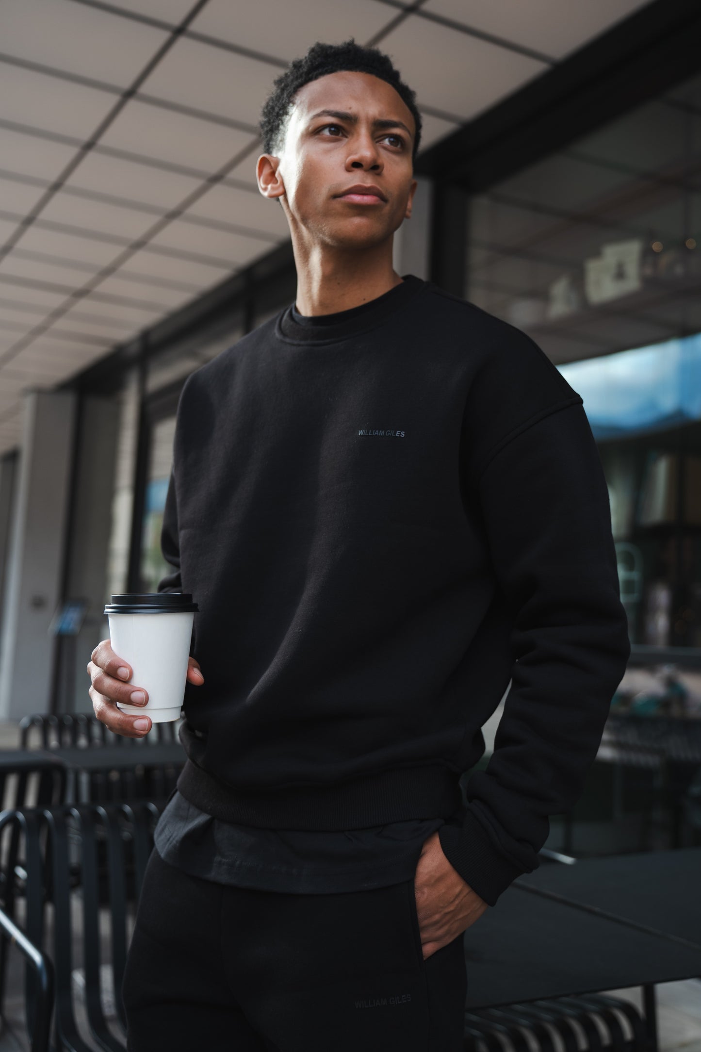 William Giles Long Sleeve T Shirt - Black