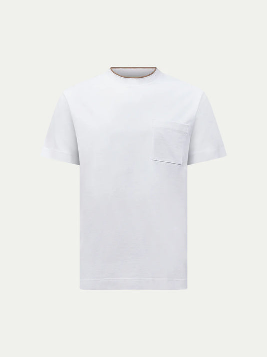 Peckham Rye Piquet Pocket T Shirt - Bright White