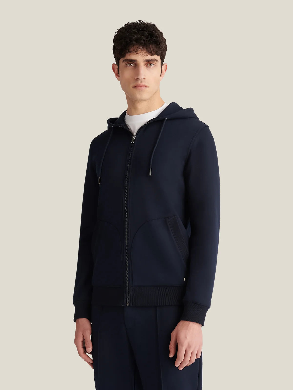 Peckham Rye Interlock Hooded Jacket - Navy