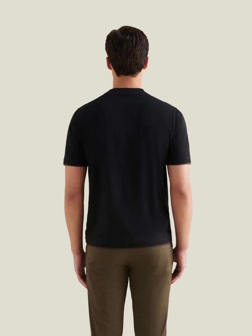 Peckham Rye Mercerised Layer T Shirt - Black