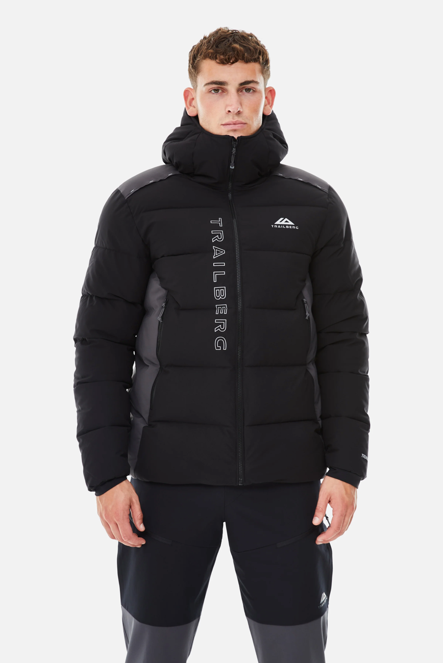 Trailberg Triathlon Insulated Puffer Coat - Black from DripModa