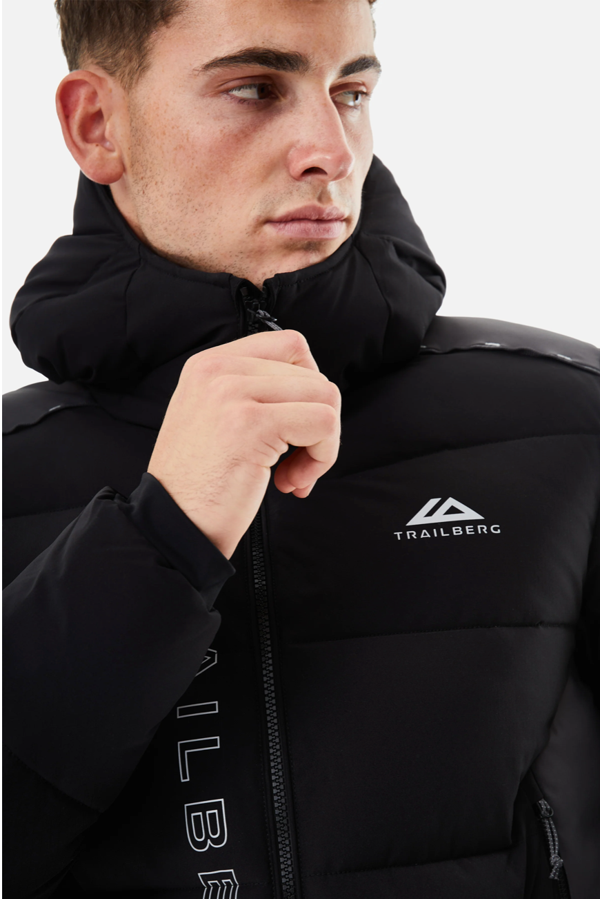 Trailberg Triathlon Insulated Puffer Coat - Black from DripModa