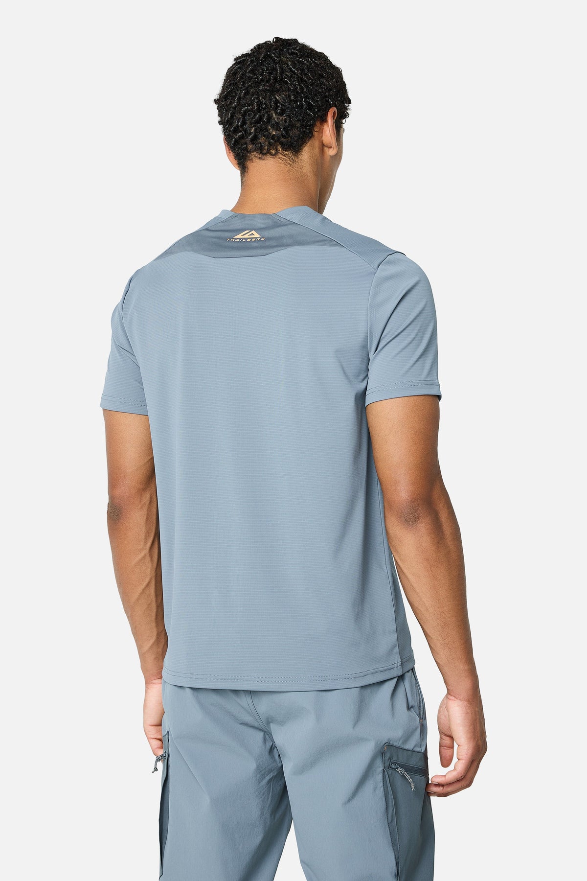 Trailberg Oberland T Shirt - Ash Grey / Melon Sorbet